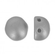 Perles Cabochons 2-hole 6 mm Pastel Light Grey/Silver x20