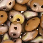 SuperDuo 2,5x5 mm Choco Capri Gold Mat x10g