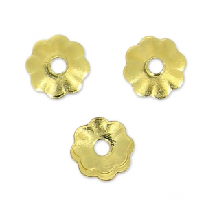 Coupelles fleurs 3 mm en Gold filled (or laminé)  x20