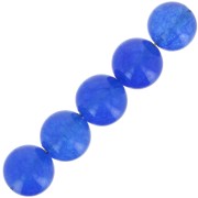 Perles rondes en Agate Bleue 8 mm x10