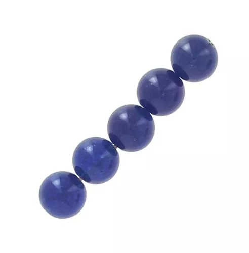 Perles rondes en Agate Bleue 10 mm x5