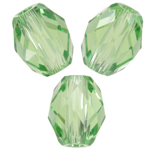 Olives Briolettes Swarovski 5044 perles olives 5x4 mm - ReCreated Peridot x10