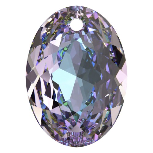 Pendentif Swarovski 6438 Elliptic Cut Pendant 9 mm - Crystal Vitrail Light x1