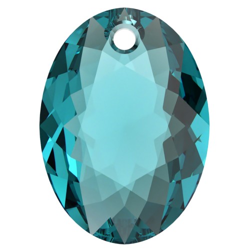 Pendentif Swarovski 6438 Elliptic Cut Pendant 9 mm - Bleu zircon x1