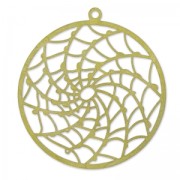 Pendentifs légers attrape-rêves 31 mm laiton brut x4