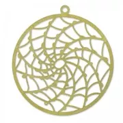 Pendentifs légers attrape-rêves 31 mm laiton brut x4