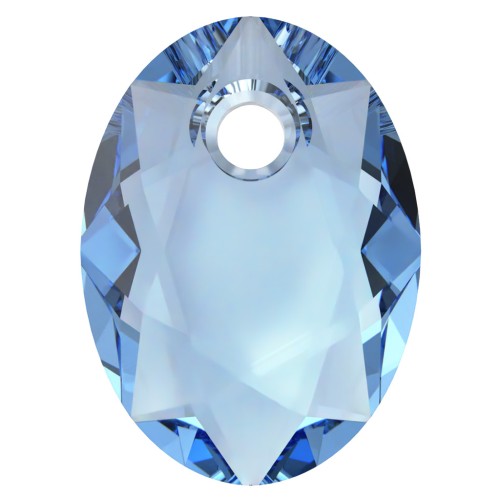 Pendentif Swarovski 6438 Elliptic Cut Pendant 9 mm - ReCreated Cool  Blue  x1