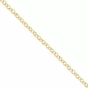 Chaîne maille jaseron 2 mm doré à l'or fin x1m