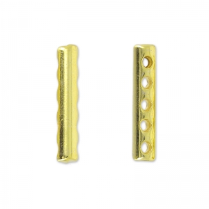 Intercalaire 5 rangs 19x3.5 mm doré à l'or fin x1