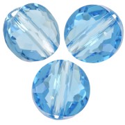 Perles rondes plates - 6 mm - Thin Round  Swarovski 5034 - Aquamarine x6|raw }}