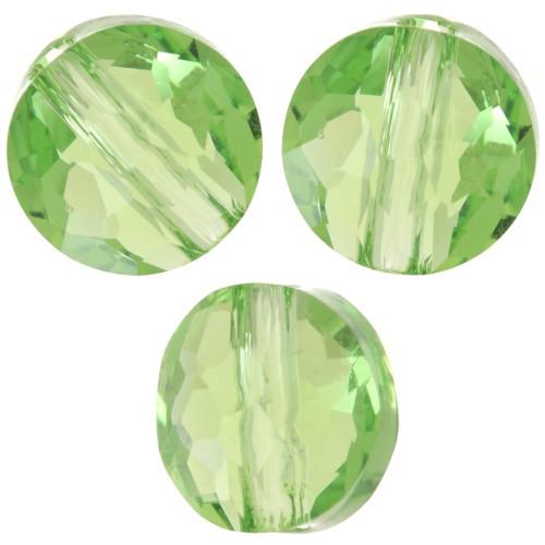 Perle ronde plate - 8 mm - Thin Round Swarovski 5034 - Reinvented Peridot x1