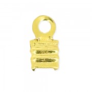 Pince lacet plat 2.5 mm doré à l'or fin x10