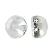 Perles Cabochons 2-hole 6 mm Labrador x20