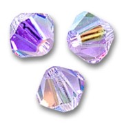 Toupies en cristal Swarovski 5328 3 mm Violet AB x50