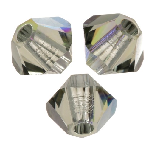 Toupies en cristal Swarovski 5328 3 mm - Black Diamond AB x50