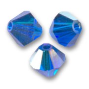 Toupies en cristal Swarovski 5328 3 mm Capri Blue AB x50