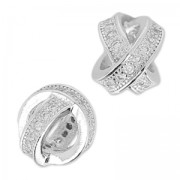 Ronde évidée strassée 8.5 mm rhodié/Crystal x1|raw }}