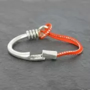 Fermoir demi bracelet aimanté pour lacet 5 mm argenté vieilli x1