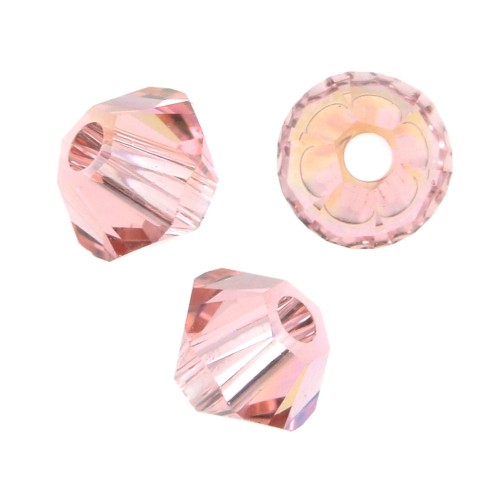 Toupies en cristal Swarovski 5328 3 mm Rose Peach Shimmer x50