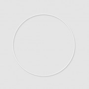 Cercle nu en métal pour attrape rêves suspension et abat-jour 20 cm Blanc x1