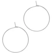 Créoles 25 mm à décorer - Acier inoxydable 316L x2