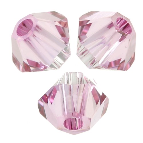 Toupies en cristal Swarovski 5328 3 mm - Dark Rose x50