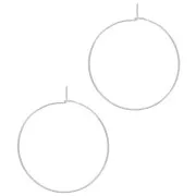 Créoles fines à décorer 30 mm - Acier Inoxydable 304 x2