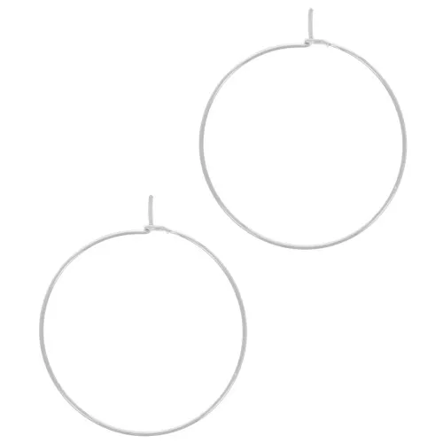 Créoles fines à décorer 30 mm - Acier Inoxydable 304 x2