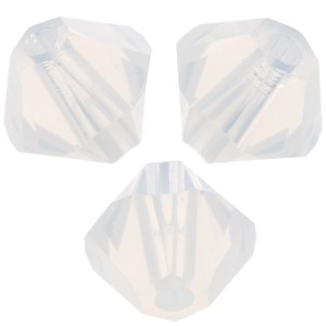 Toupies en cristal Swarovski 5328 4 mm White Opal x50