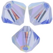Toupies en cristal Swarovski 5328 4 mm Light Sapphire AB x50