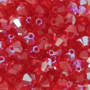 Toupies en cristal Swarovski 5328 4 mm Light Siam Shimmer x50