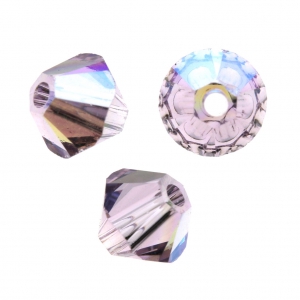 Toupies en cristal Swarovski 5328 4 mm Light Amethyst Shimmer 2X x50