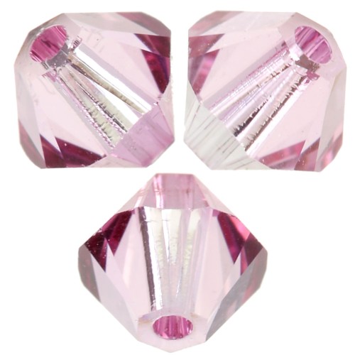 Toupies en cristal Swarovski 5328 4 mm - Dark Rose x50