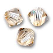 Toupies en cristal Swarovski 5328 5 mm Crystal Golden Shadow x20