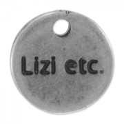 Breloques rondes personnalisées avec logo ou marque 12 mm - Argenté vieilli x1000|raw }}