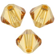 Toupies en cristal Swarovski 5328 5 mm - Golden Topaz x20|raw }}