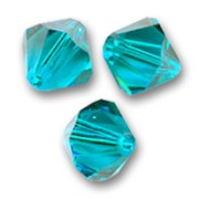 Toupies en cristal Swarovski 8 mm Blue Zircon x6