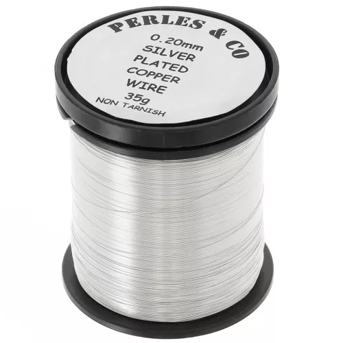 Fil de cuivre 0.20 mm anti-ternissement Argenté x 175 m