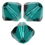Toupies en cristal Swarovski 5328 8 mm Emerald x6