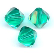 Toupies en cristal Swarovski 5328 8 mm Light Emerald x6
