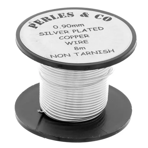 Fil de cuivre 0.90 mm anti-ternissement Argenté x8m