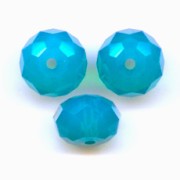Ronde aplatie Swarovski 5040 6 mm Carribean Blue Opal x1