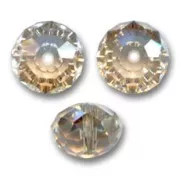 Perle ronde aplatie PureCrystal 5040 8 mm - Crystal Golden Shadow x1