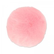 Pompon rond synthétique 5 cm Rose x1|raw }}