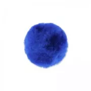 Pompon rond synthétique 2,5 cm Bleu Marine x1