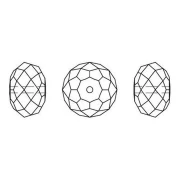 Perle ronde aplatie PureCrystal 5040 8 mm - Crystal x1