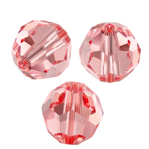 Perles rondes  Swarovski 5000 6 mm Rose Peach x6