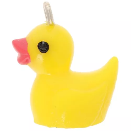 Breloque canard 19x16 mm en résine - Jaune x1