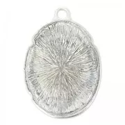 Pendentif grizzly 49 mm argenté vieilli x1