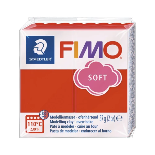 Pâte Fimo Soft 57gr Rouge Noël (n°2)